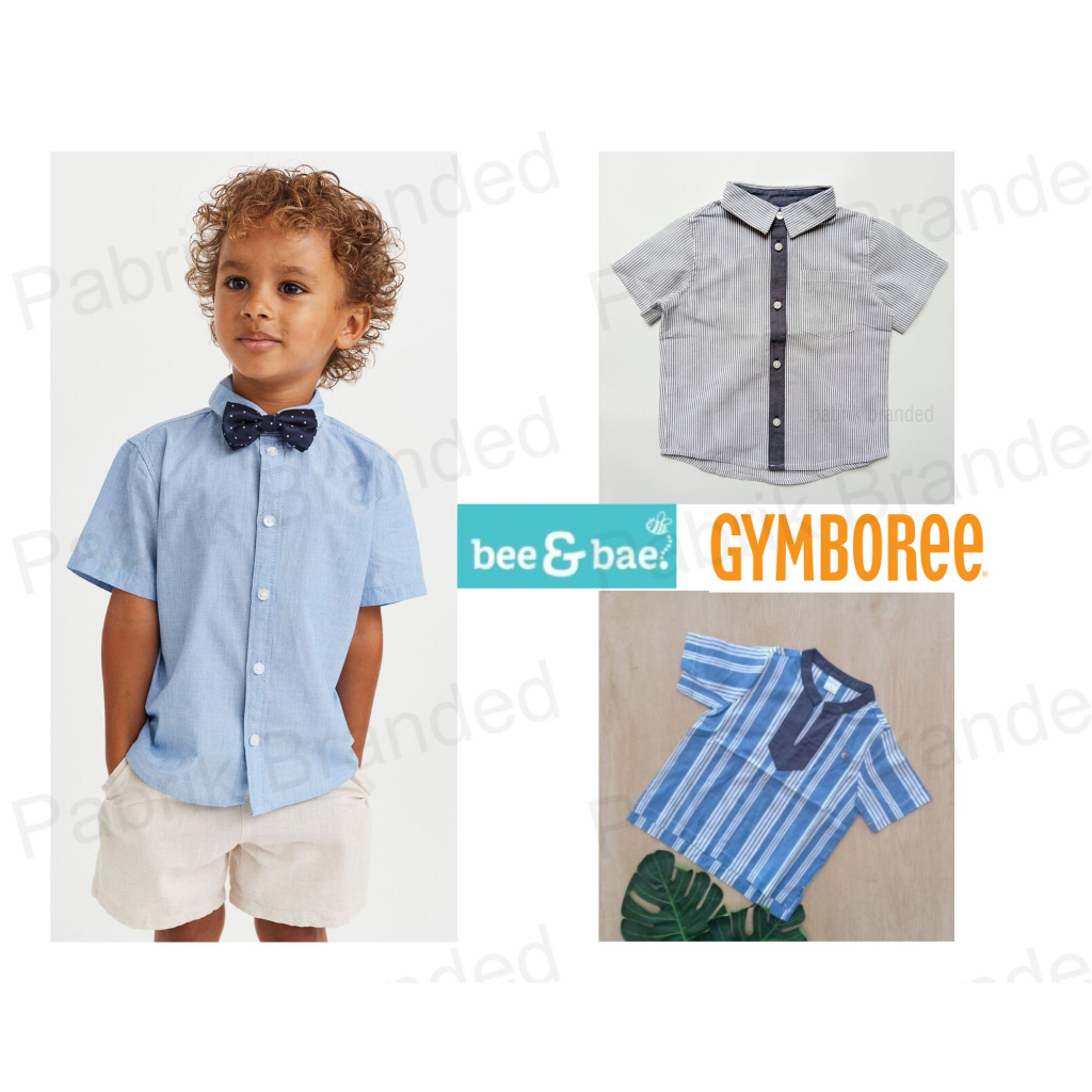 Pabrik branded Bee & Bae crazy8 baby shirt gymboree kids boys kemeja anak laki laki 2 3 4 5  6 7 8 1