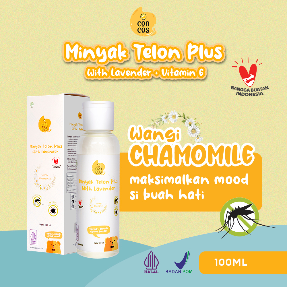 (PROMO FREE SENDOK MAKAN) Concos Minyak Telon Plus lavender Telon Oil with Vitamin E