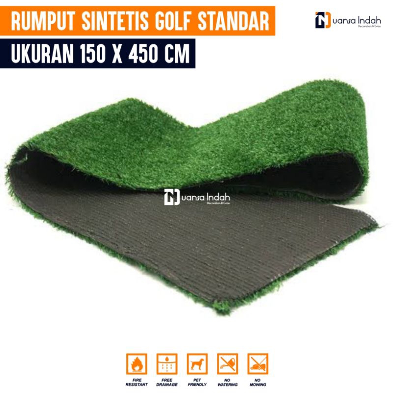 RUMPUT SINTETIS GOLF STANDAR UKURAN 150x450 CM