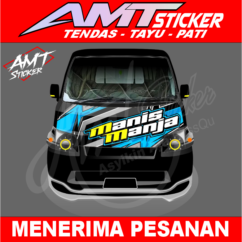 Stiker Decal Granmax - Sticker Kap Depan Gran Max - Bisa Custom/Request
