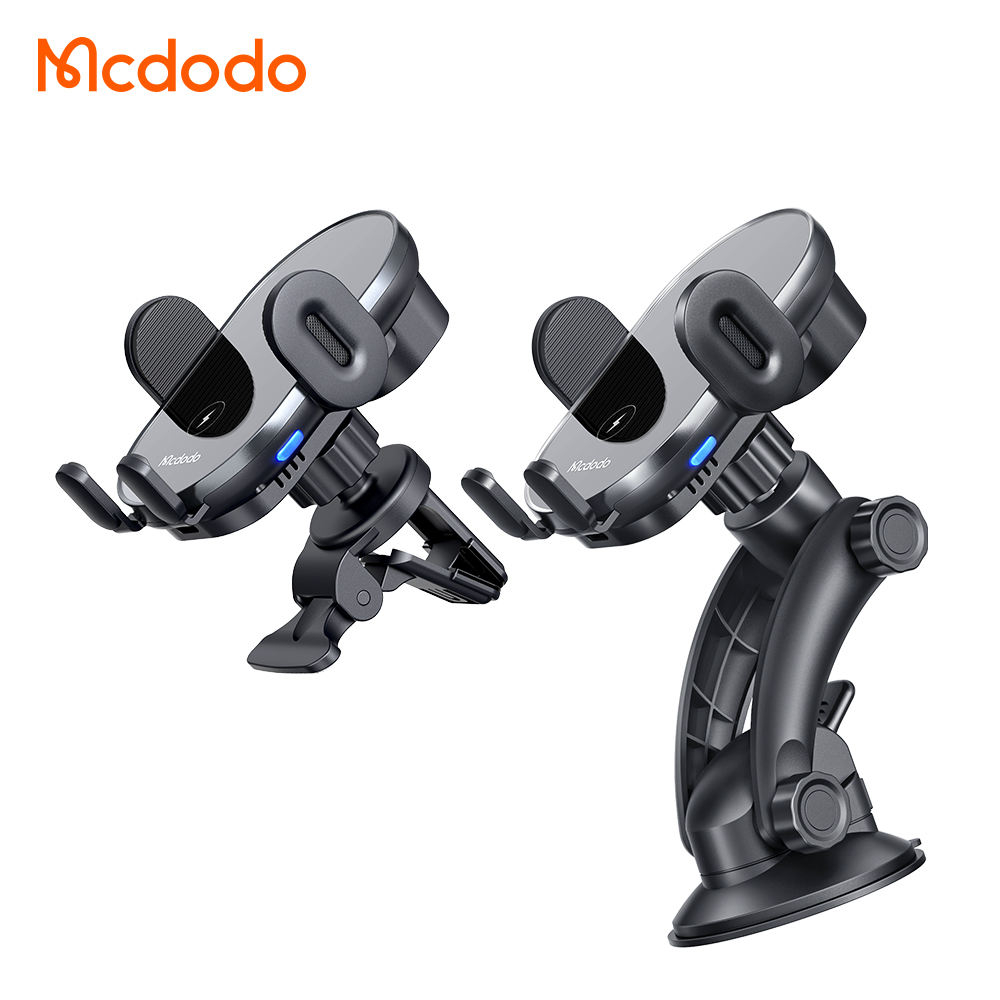 Mcdodo Car Holder Mobil 15W Dual Coils Wireless Fast Charging Dashboard &amp; Ac Vent CH-1600