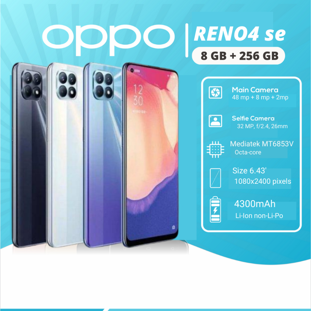 HP OPPO RENO2 z RAM 8/256GB OPPO RENO 3 12/256GB OPPO RENO4 se 8/256GB original100% 4G/5G Smartphone Android NEW GARANSI