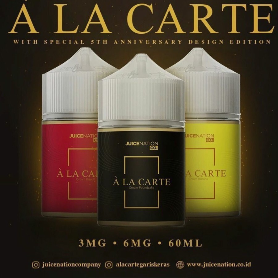 ALA CARTE CREAM BANANA 60ML A LA CARTE BY JUICE NATION ALACARTE