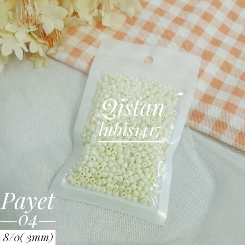 Payet Glowing Dove uk 8/0 (3mm) Kemasan 100 gr