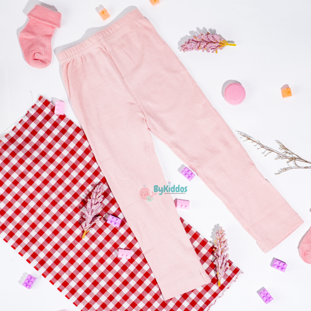 ByKiddos - Legging Anak Perempuan Import / Legging Polos Bayi / Celana Panjang Anak Perempuan Impor