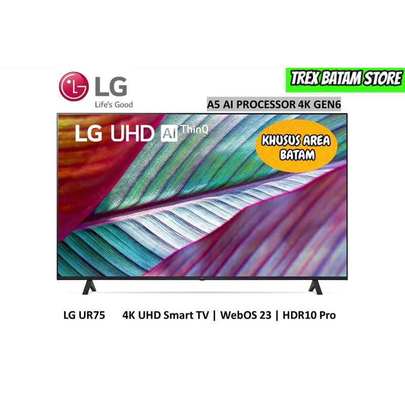 TV LG SMART TV 43 INCH UHD 4K  UR7500 AI THINQ GARANSI [ BATAM ]
