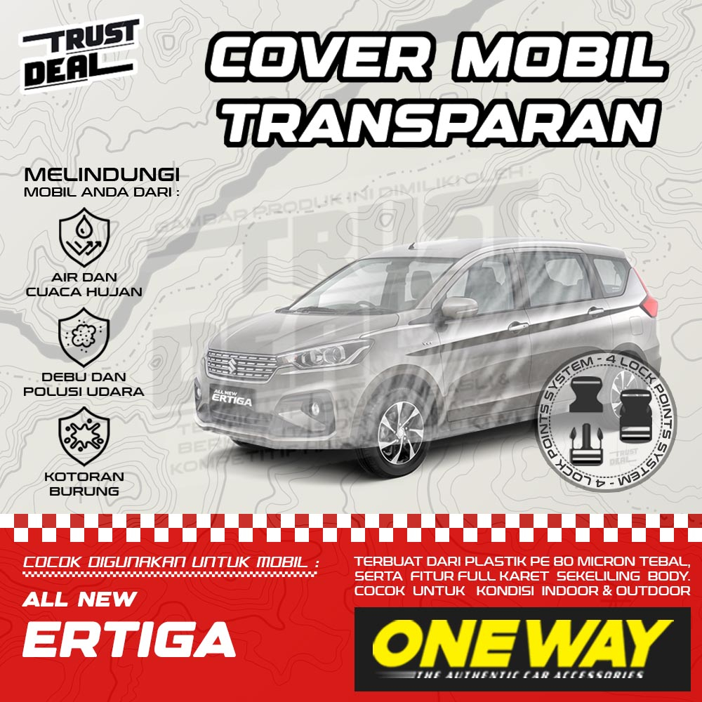 Sarung Cover Mobil Plastik ALL NEW ERTIGA Waterproof Tebal Transparan Anti Air