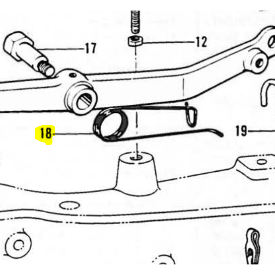 Knee Lifter Spring / Twist Spring 105106001 Mesin Jahit Make Up YX-926 / B-926