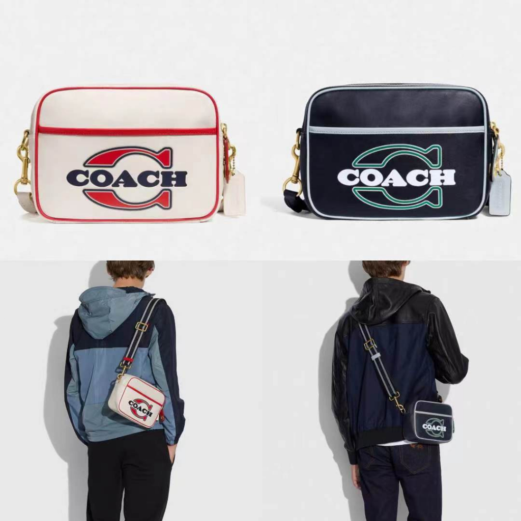 Coach Original 4673 Colored Cowhide FLIGHT Men's Leisure Sports Crossbody Bag Camera Bag Shoulder Bag  xjb