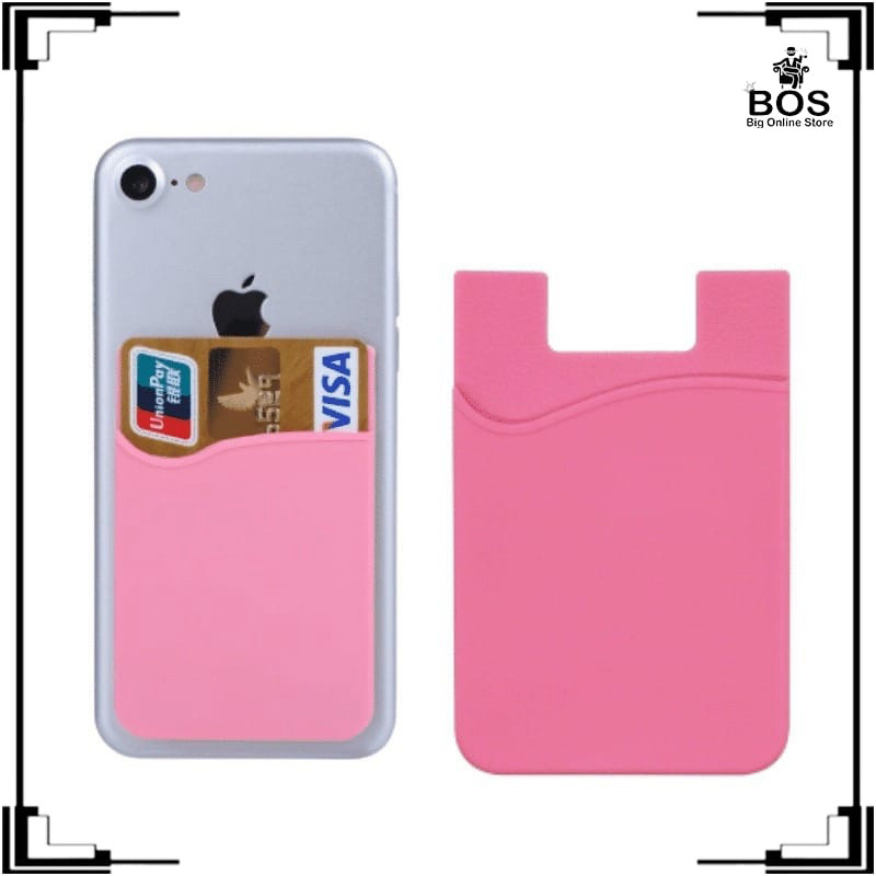 BOS - CARD SLOT HOLDER / SARUNG SILIKON TEMPAT KARTU TEMPELAN CASING HP CARDSLOT