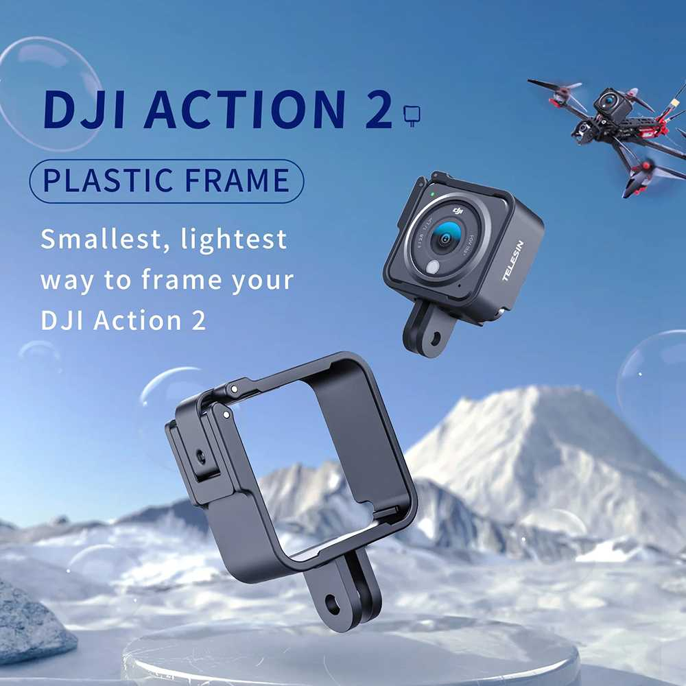 Casing Kamera Aksi Case For DJI Action 2 Pelindung Camera Goresan Benturan Aman Waterproof 45 M Berkualitas