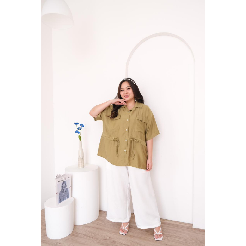 BIGWELL FREYA BLOUSE - BLOUSE WANITA JUMBO - ATASAN WANITA BIGSIZE