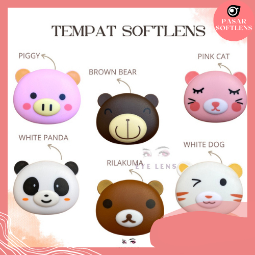 TEMPAT SOFTLENS ANIMAL KARAKTER / KOTAK LENSA / TRAVEL KIT