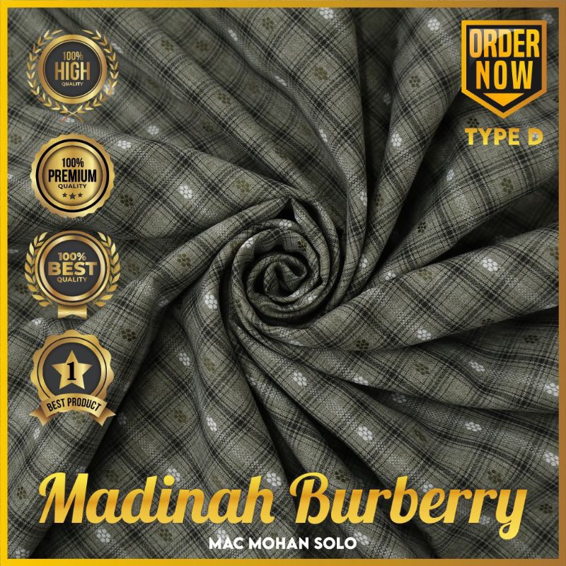 [Best Seller] Premium Cotton Madinah Burberry Original Katun Motif Termurah