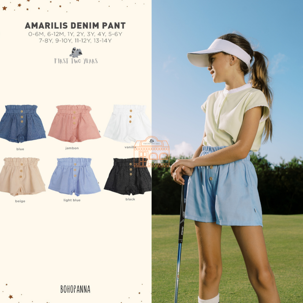 Bohopanna - Amarilis Denim Pants / Celana Pendek Anak Perempuan / Girls Short Part 1