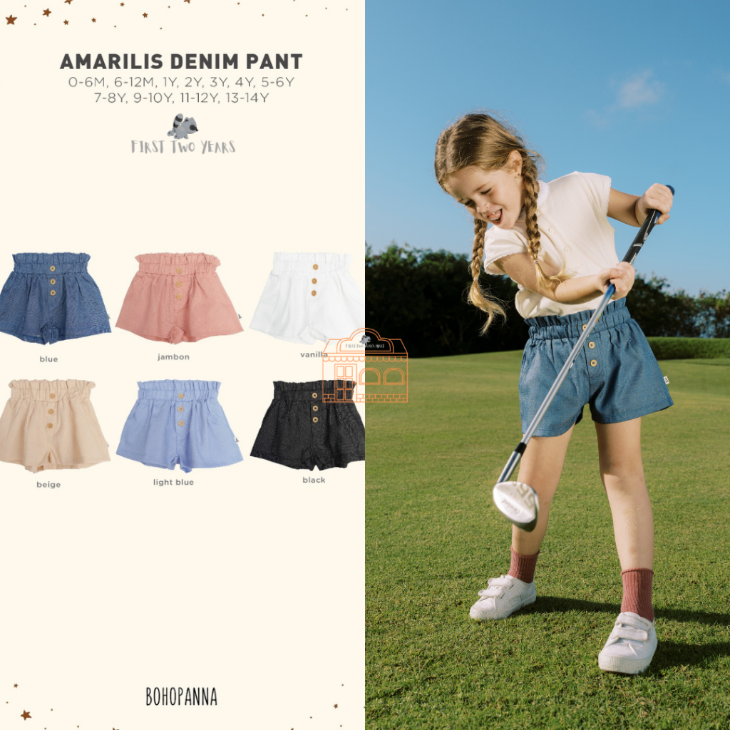 Bohopanna - Amarilis Denim Pants / Celana Pendek Anak Perempuan / Girls Short Part 2