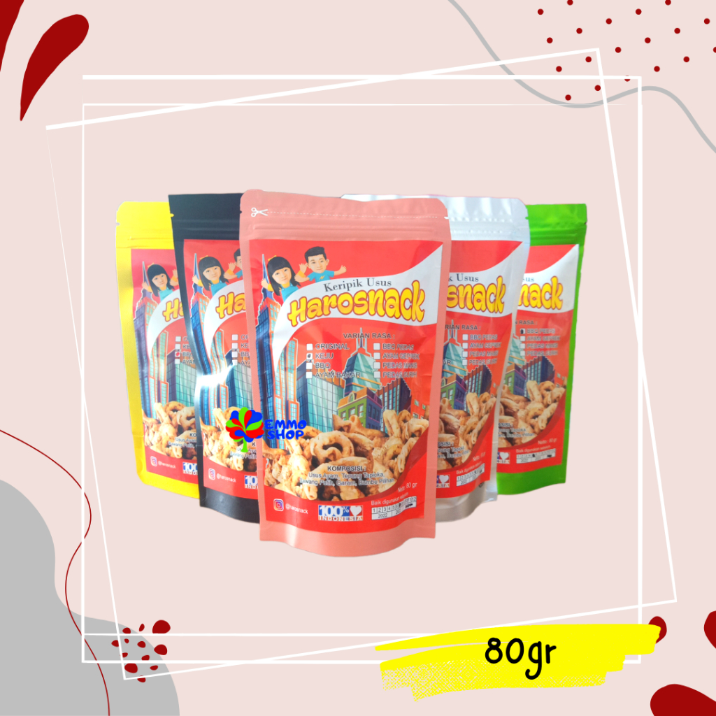 

Keripik Usus Ayam 80gr Haro Snack / Kripsus / Kripik Usus Ayam