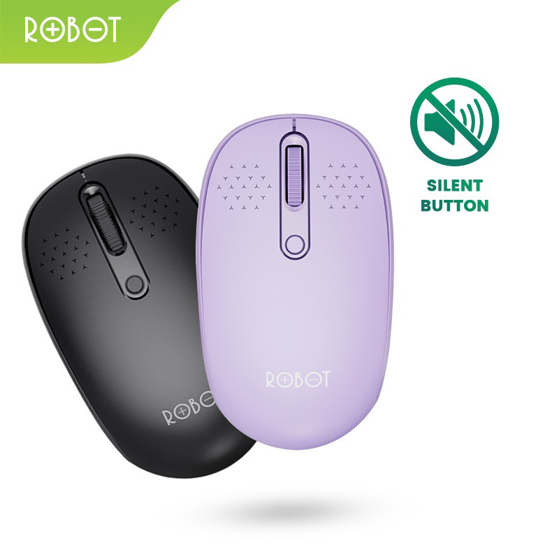 ROBOT Mouse M360 USB 2.4G Wireless &amp; Bluetooth 5.0 Dual Mode Connection Wireless Silent Click  18000 DPI Original - Garansi 1 Tahun