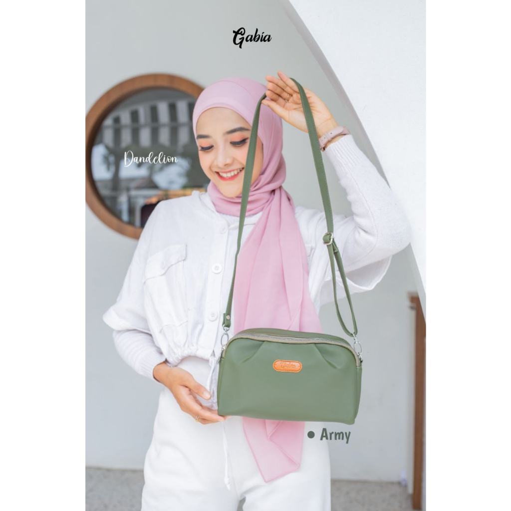 TAS SELEMPANG WANITA KEKINIAN DANDELION BY GABIA BAHAN ANTI AIR