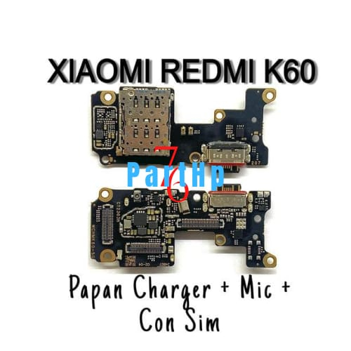 Konektor charger + Mic + Consim Redmi K60 - Flexibel Konektor Papan Pcb casan