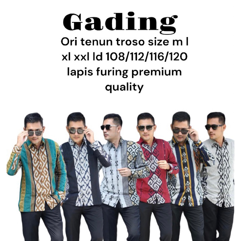 KEMEJA TENUN TROSO PRIA TERBARU ‼️BAJU tenun original tenun troso lapis furing good quality