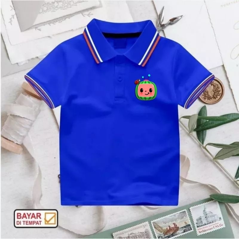 Kaos Wangki Anak Laki Laki Dan Perempuan Coco melon Dada Baju Polo Anak Kaos Polo Anak Baju Anak Unisex