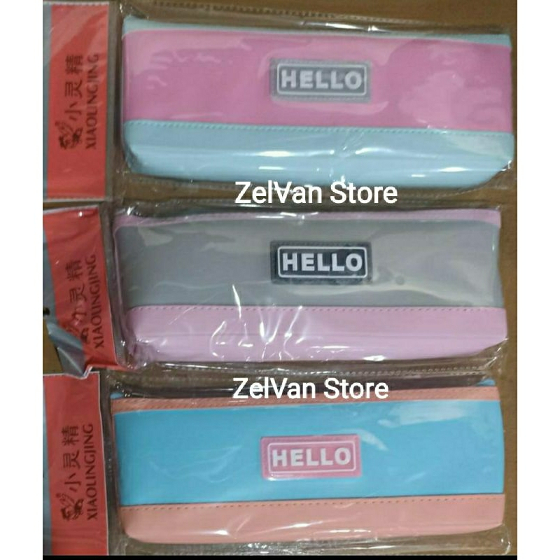 

Pencil Case atau pouch Zipper XLJ HELLO