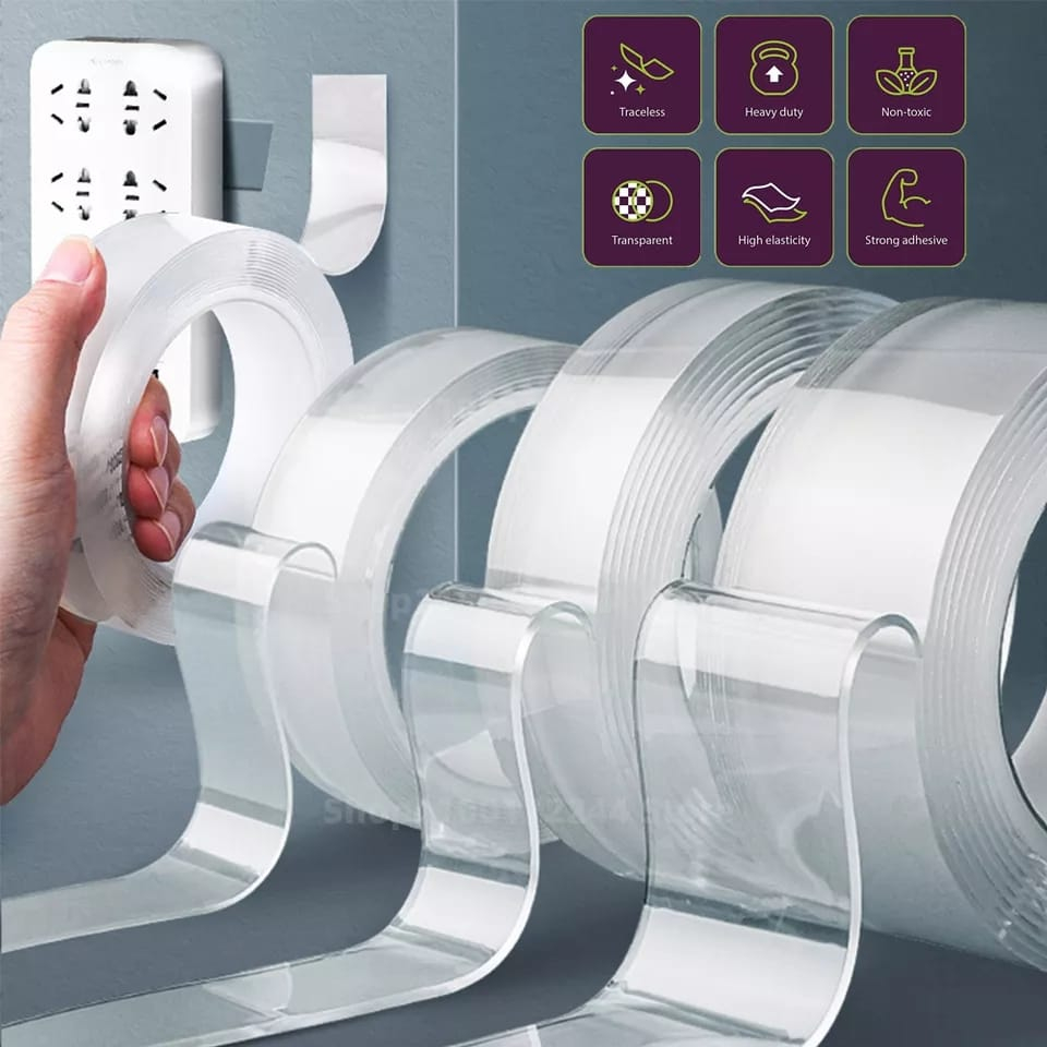 

Lem Double / Doble Tape Nano Tape Lakban Selotip Isolasi Tempelan Perekat 2 Sisi Double Tape / Double tipe / Double / Doubel / Dauble Tip Tipe Tap Tape 1 / 3 / 5 Meter Double Tape 1 Meter / 2 Meter / 3 Meter Bening Tape Bening Double Tape Bening