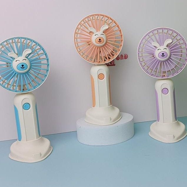 KIPAS ANGIN MINI GENGGAM Cute / Kipas+Holder HP/Mini Fan HK59-3A