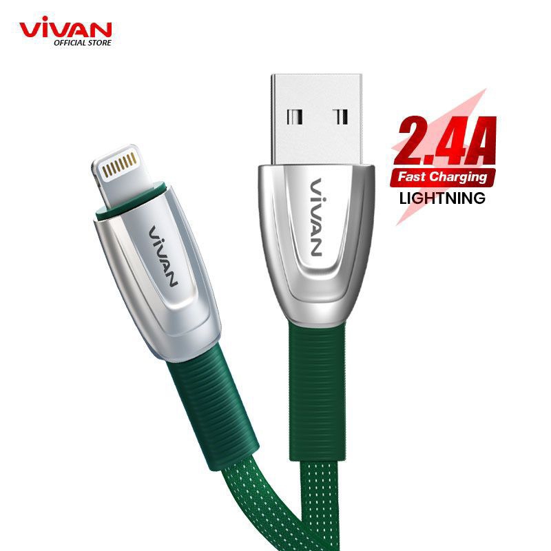 KABEL DATA LIGHTNING FOR IPHONE FAST CHARGING 2.4A 100CM VIVAN BTK-LS