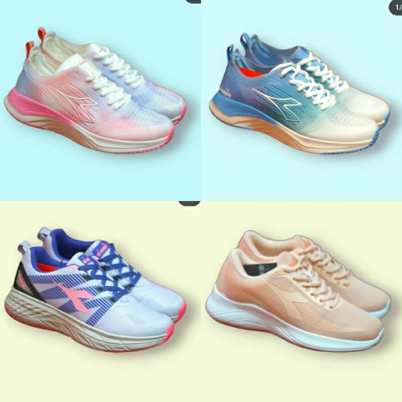 SALE SPORT STATION SEPATU SNEAKERS SPORT AIRWALK WOMEN BLACK WHITE GREY ORIGINAL