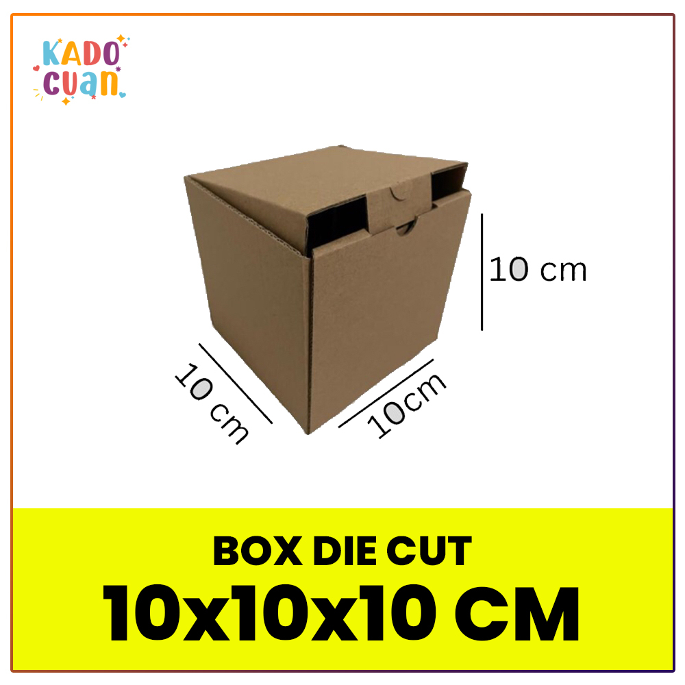 

KARDUS 10x10x10 cm / BOX KARTON CORUGATED DIECUT E-FLUTE / AKSESORIS PACKING ONLINE