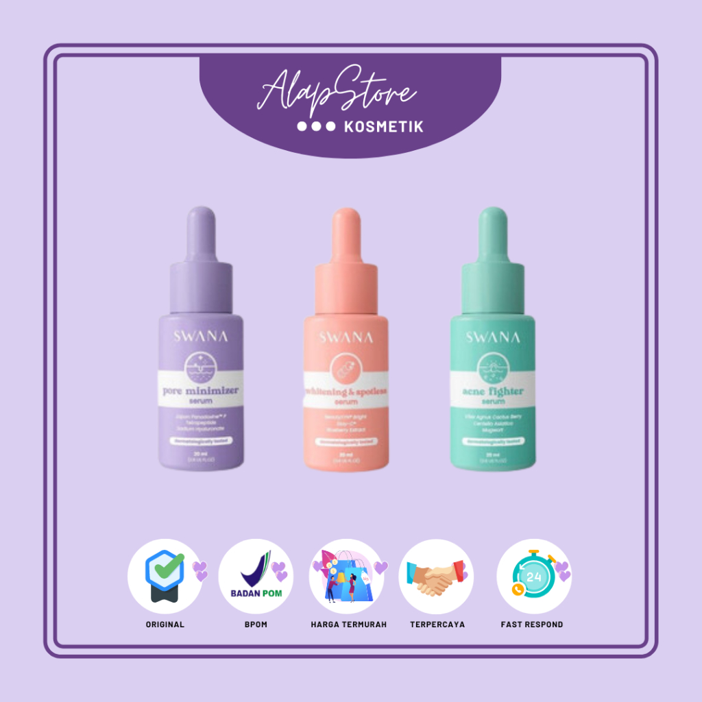 Swana Serum Series 20ml |Whitening |Acne Pore Minimizer | Bpom By Hanasui