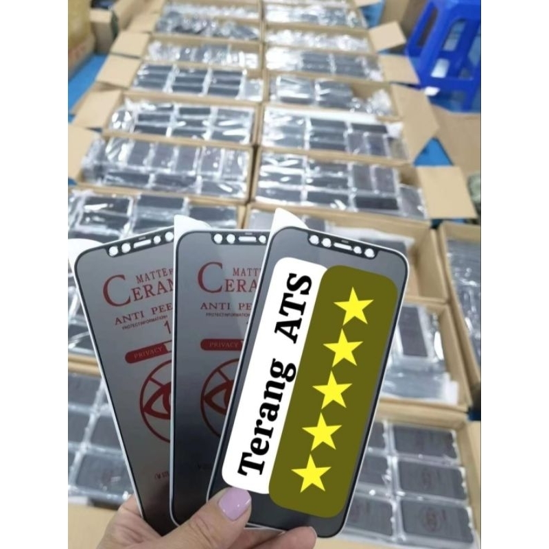 Tempered Glass Anti Gores Spy For Type XIAOMI All Tipe XIAOMI, Tg Temper Glass Anti-Spy Pelindung Layar, Pengaman Layar Depan, Anti Gores Anti Spy Matte Film Ceramic 100% Security Anti-Peeping Film Privacy 100% Security Privacy Tg Spy Hitam Black Gelap