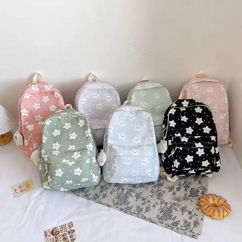 LITTLE DAISY | STARLA School Bag Tas Sekolah Premium Import / Korean Japan Style Tas Sekolah Anak Perempuan SMP SMA / Ransel Wanita Premium Backpack Besar