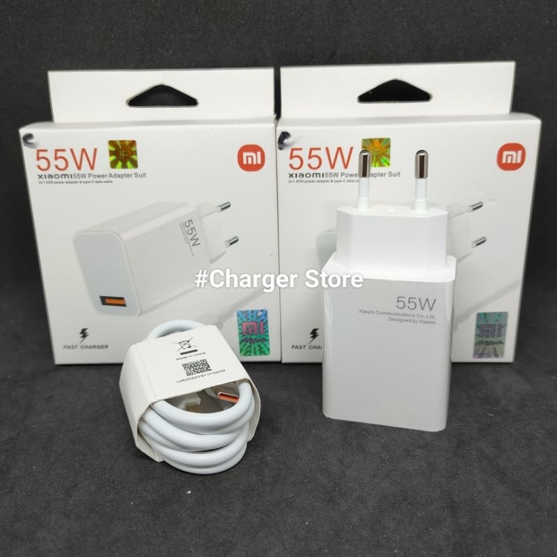 Charger Xiaomi 100% Hyper Turbo Charging Type C 55W 55 Watt Batok Sangat Berat