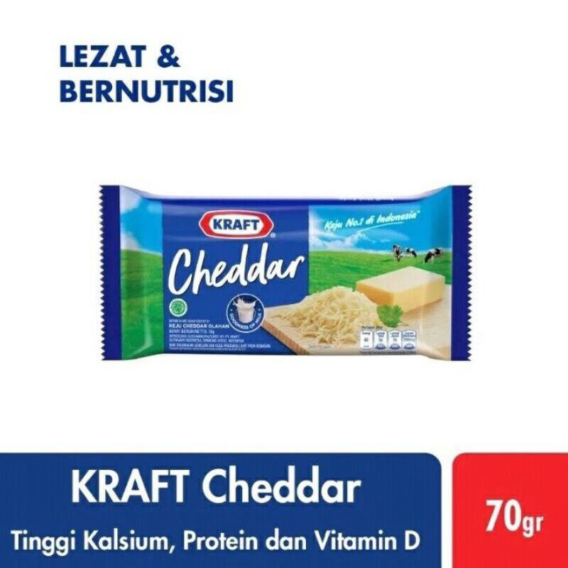 

Keju Kraft Cheddar Tinggi Kalsium,Protein&Vitamin D 70 Gr