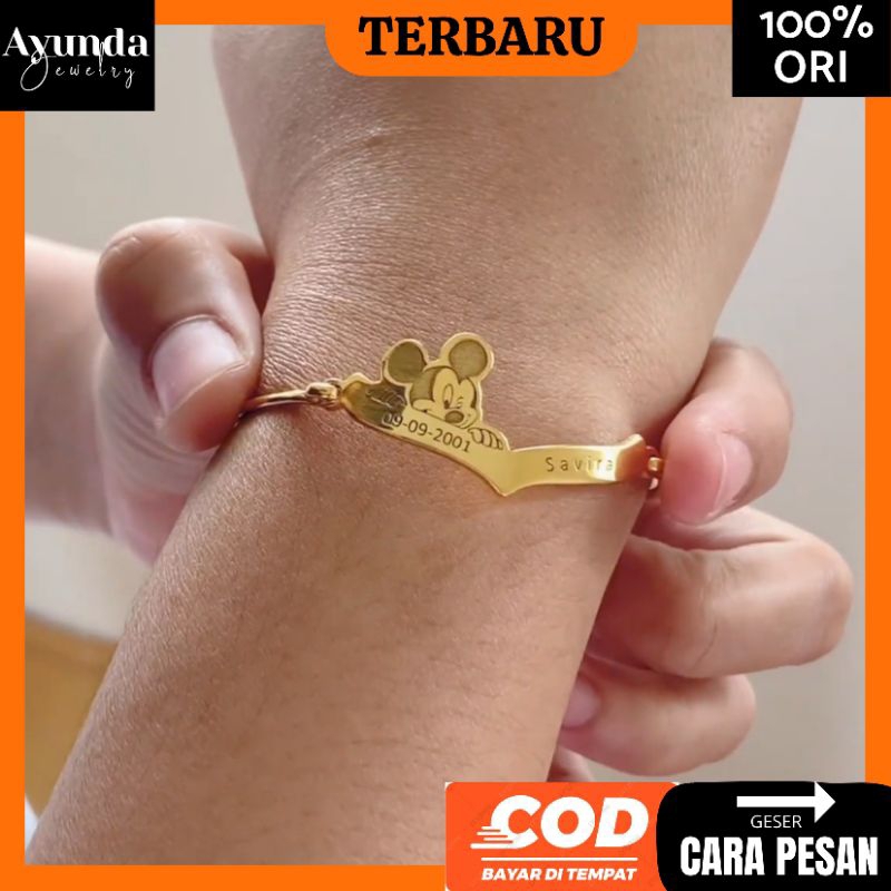 Gelang Nama Anak Gelang titanium anti karat custom nama