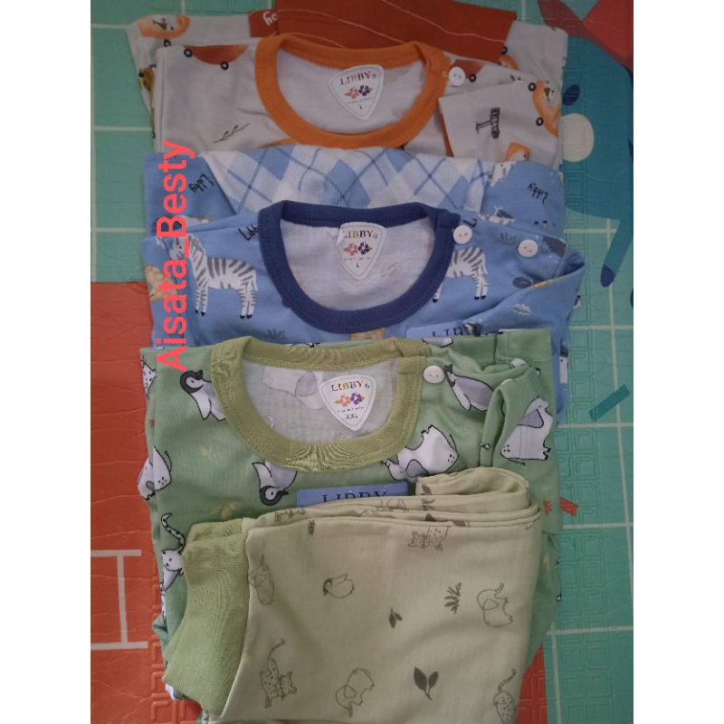 Setelan kombi oblong pendek + celana panjang Libby