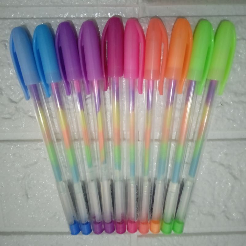 

Pen Pelangi - Ballpoint Bolpen Pulpen Lucu Karakter Rainbow Warna Warni