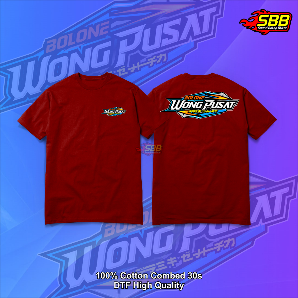 Baju Kaos Viral Bolone Wong Pusat Katun Combed DTF