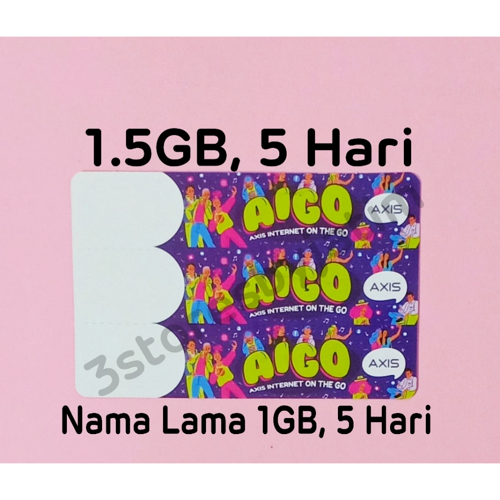 Voucher Kuota Data Axis Aigo 1.5GB, 5 Hari