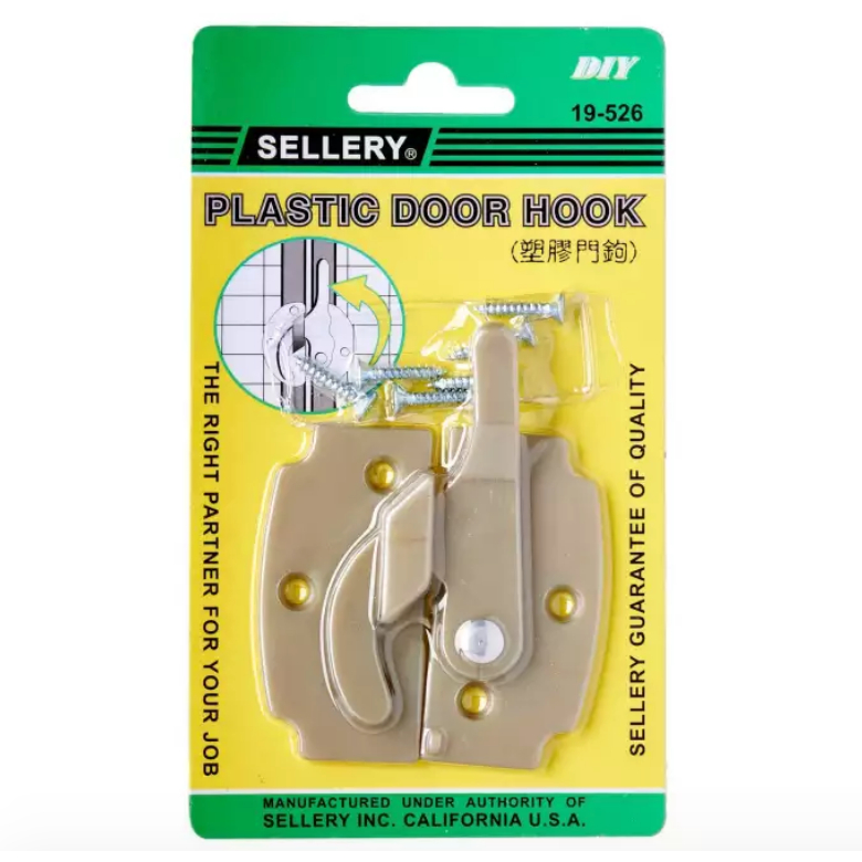SELLERY 19-526 SLIDING DOOR HOOK PVC