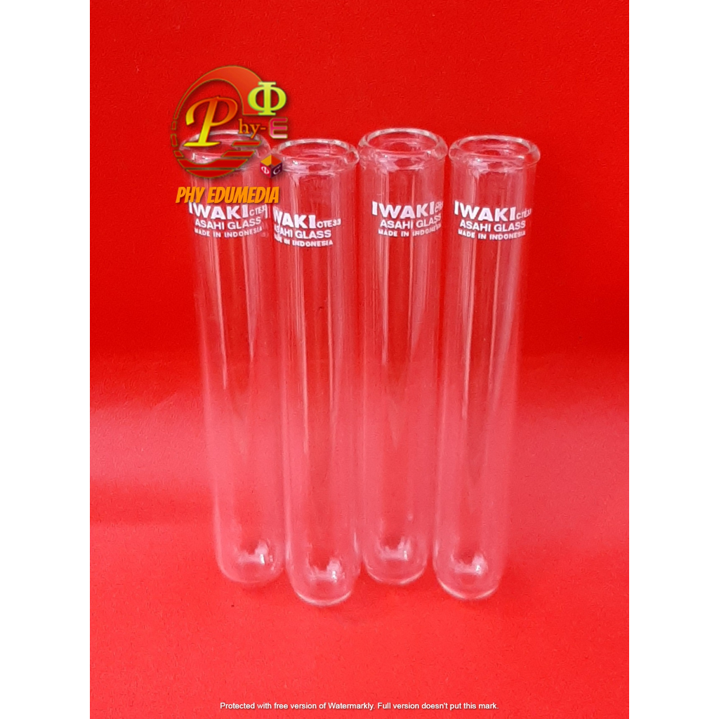 Tabung Reaksi 12x75 IWAKI / Test Tube 12X75mm WITH RIM