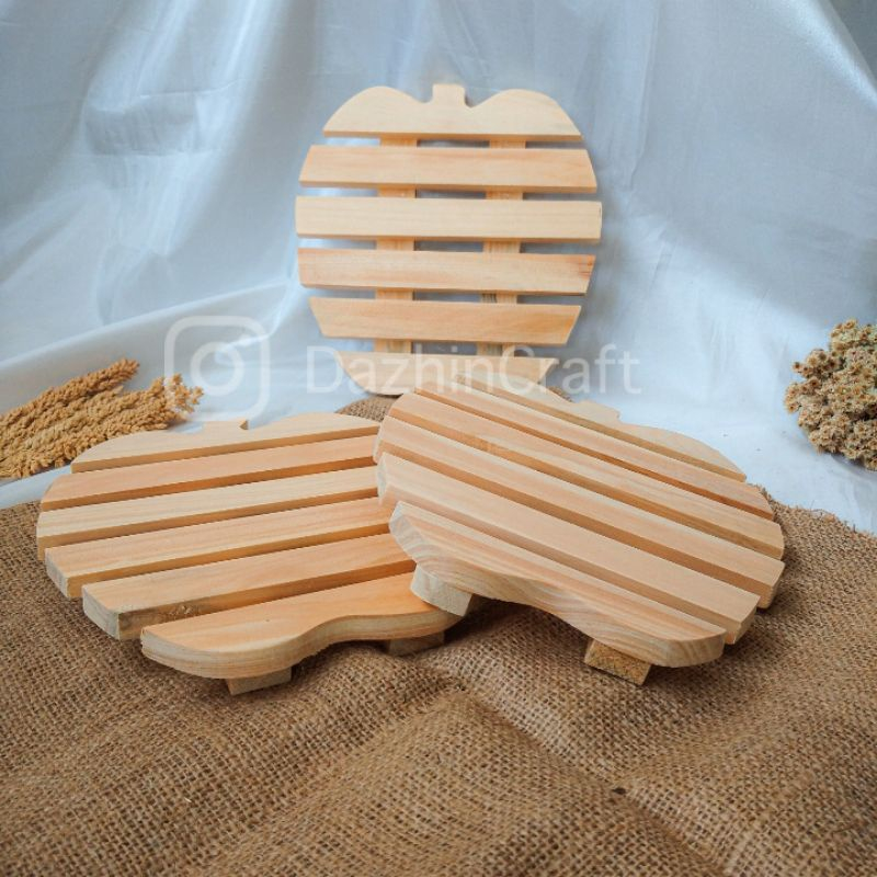 Tatakan Panci / Alas Anti Panas Bahan Kayu Pinus