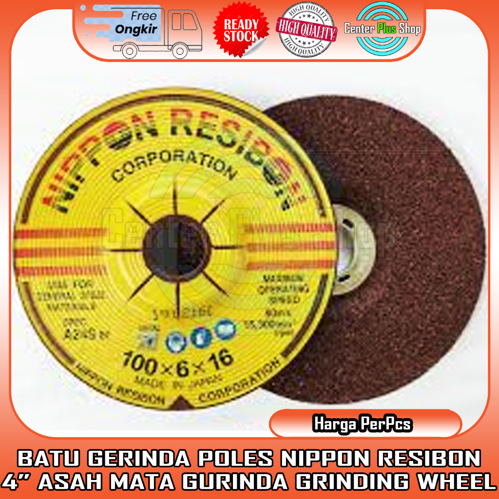 BATU GERINDA POLES 4X6MM NIPPON RESIBON GRINDING WHEEL 4 IN INCI INCH INCHI MATA GRINDA GURINDA ASAH