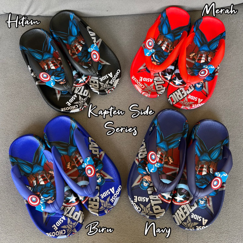 SANDAL JEPIT ANAK IMPORT CAPTAIN KAPTEN AMERICA BEST SELLER COWOK LAKI LAKI