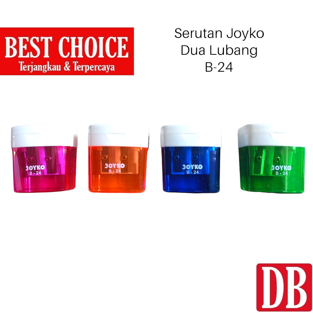 

Serutan / Rautan / Pencil Sharperner Dua Lubang Joyko B-24 (1pcs)