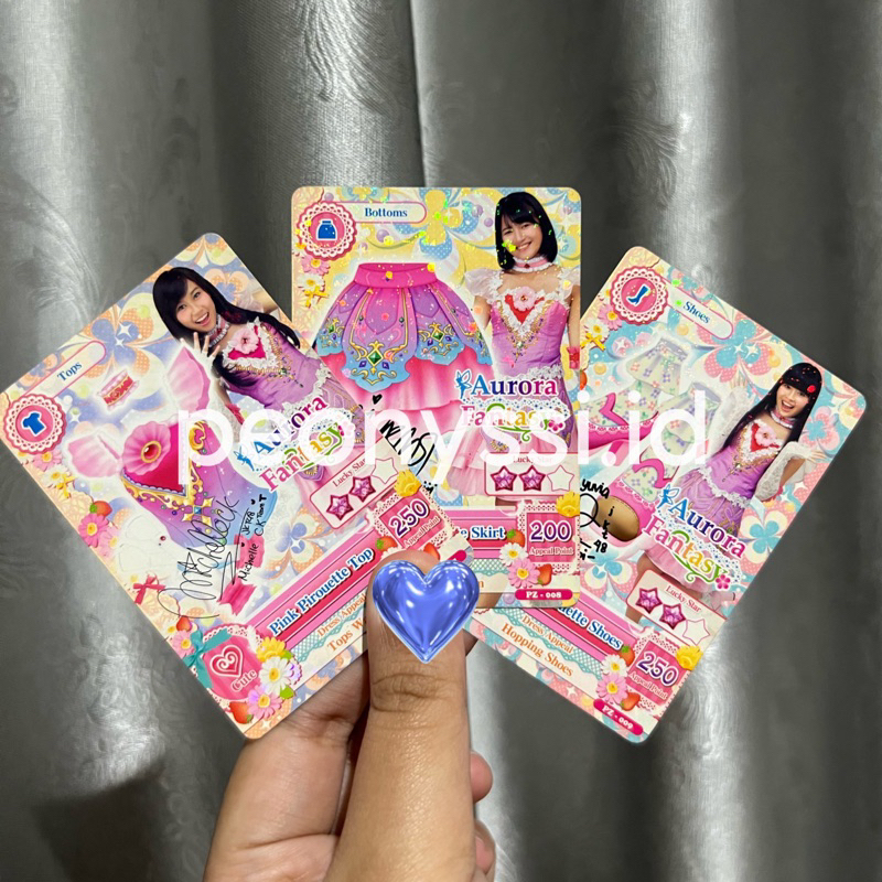 Aikatsu Card —JKT 48 Pink Pirouette set, Aurora Fantasy (With TTD/sign)