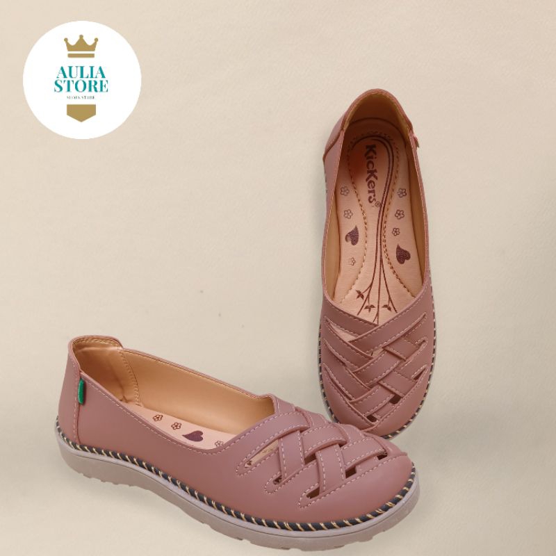 slip on wanita kekinian ukuran besar bigsize 41-45. anyam